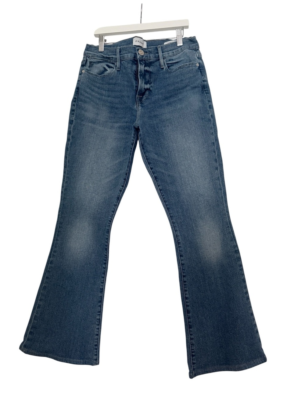 Frame Denim Medium Wash High-Rise Flare Jeans